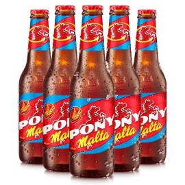 PONY Malta  (PACK of 6) 11 oz c/u Bebida de Campeones- Importada de Colombia