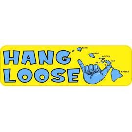 10in x 3in Hang Loose Hawaii Magnet Car Truck Vehicle Magnetic Sign