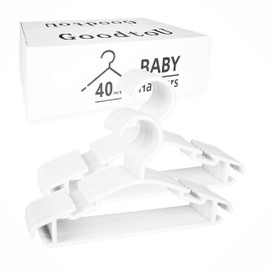 Kids Hangers Toddler Hangers White Baby Hangers for Closet Infant Hangers Childrens Hangers Baby Clothes Hangers(40 Pack)