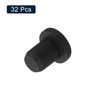 sourcing map 32 Pieces Black Rubber Stopper, 5.5mm Plug Holes