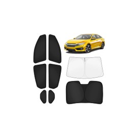 KUST Car Window Shades for Honda Civic 2016-2021 (No Hatchback) Windshield Sun Shade Side Window Cover UV Block Privacy Protection Civic Accessories Foldable Front Rear Full Set 8PCS