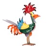 Rooster Statue Figures Ornament Metal Rooster Display Model Toy for