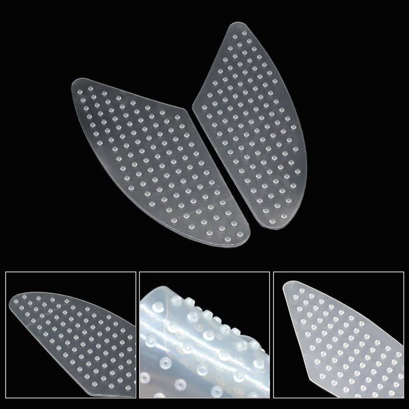 Samcos Motorcycle Tank Pad Black/Transparent Left and Right Set Knee