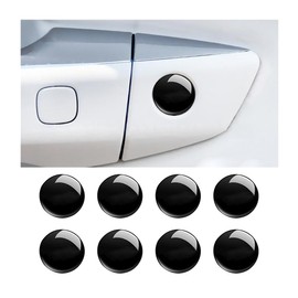 JNNJ 8 Pieces Car Door Lock Keyhole Stickers, Car Door Lock Keyhole Protection Dustproof Sticker, Car Exterior Door Lock Keyhole Accessories (Black)