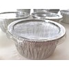 100 Aluminum Foil Muffin Cupcake Ramekin 4oz Cups with Lids