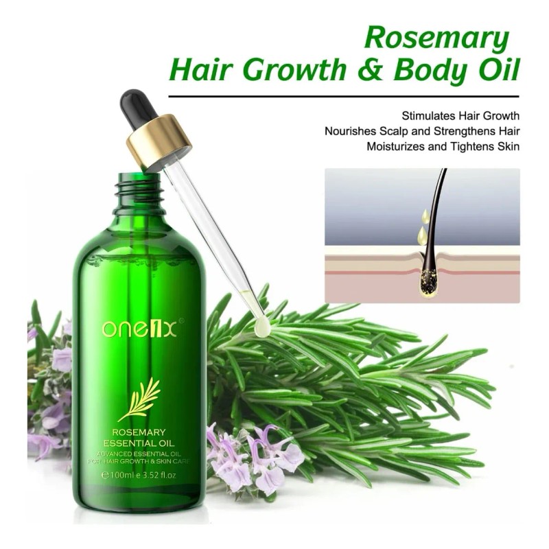 Aceite Esencial Romero Fortalecedor Cabello Barba Piel 100ml