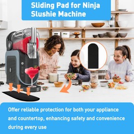Sliding Pad Compatible with Ninja Slushie Machine FS301C FS301 FS300, Smoothie Machine Sliding Pad for Ninja Slushie Machine, Reduced Vibration and Fast Sliding, 19.6 * 7.76in