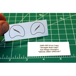 1965 San Diego Chargers OPI Alt Football Gumball Helmets *DIECUT DECALS ONLY* LA