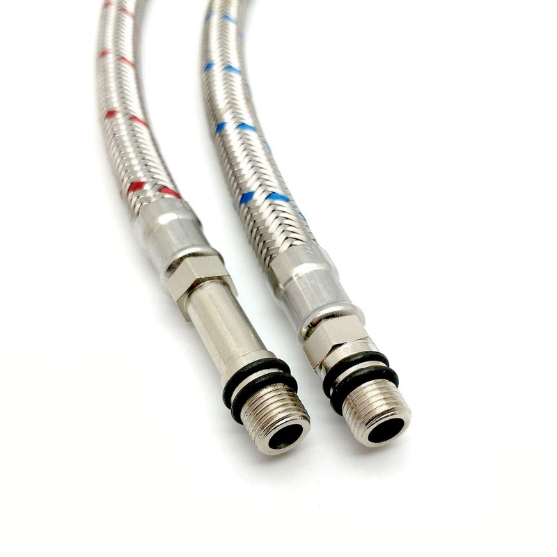 2 x WRAS Approved 500mm M10 (10mm) x 1/2" Flexible