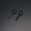 Men's Earrings, Black, Single Ear, Popular Accessory, Stainless Steel, Ring,