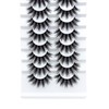 False Eyelashes 8 Pairs Natural Long Density 3D Curly False