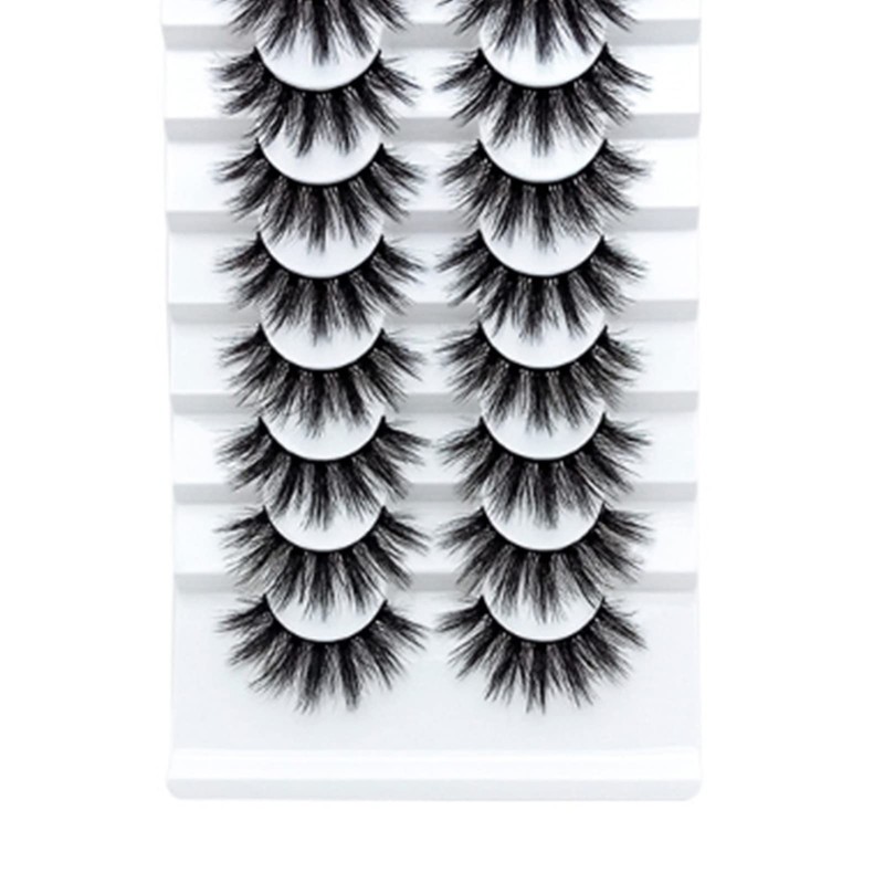 False Eyelashes 8 Pairs Natural Long Density 3D Curly False