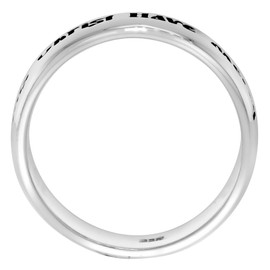 Sterling Silver Lord Jesus Christ Have Mercy On Me Ring for Women Flawless Finish 3/16 inch Wide Size 10