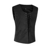 Tyuduo Chaleco medieval renacentista pirata gótico steampunk para hombre (negro,