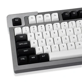Black and White Key Cap Set 150 Keys MSA Profile Double Shot Custom Key Caps for Cherry MXGateronKailh Box Switch