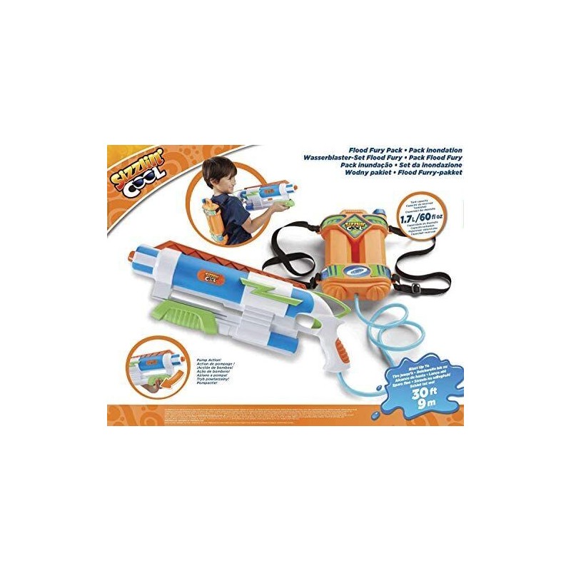 Sizzlin' Cool Water Gun and Back Pack, Sizzlin' Cool SZ
