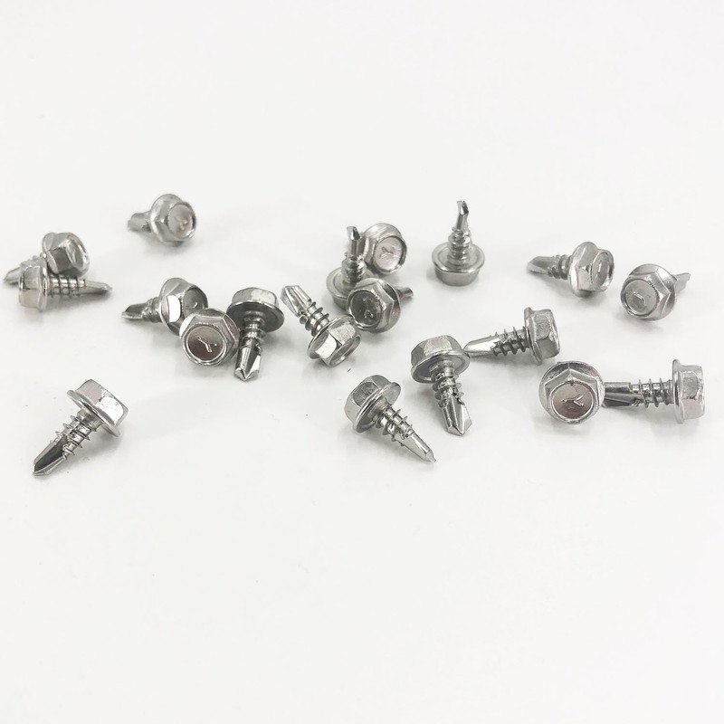 QSJ 110PCS #10 x 1/2'' Sheet Metal Screws 410 Stainless