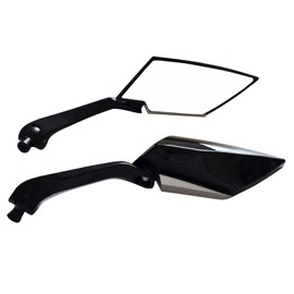 MotorToGo Compatible 1Pair Black Mini Motorcycle Mirrors for 2009 Harley-Davidson Sportster 883 Low Police XL883LP