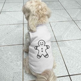 'Gingerbread Man Outline' Pet Dog/Cat T-Shirt (PT00152505)