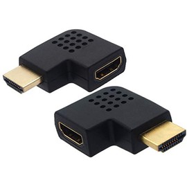 Audio Fan HDMI Converter Adapter Male to Female Terminal Direction Converter 90 Degree + 270 Degree Set