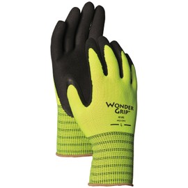 Wonder Grip WG310HVXXL High-Visibility Extra Seamless Knit Work Gloves Double-Coated Black Nitrile Palm Excellent Wet or Dry Grip, 2X (Pack of 2), XX-Large