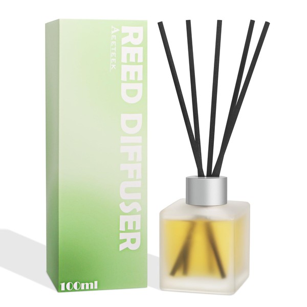 Aeeteek Reed Diffuser, Citrus & Orange Scented Oils Home Fragrance,