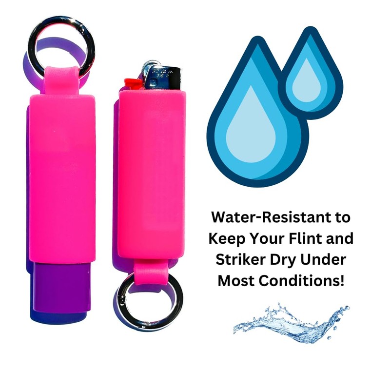 Lighter Holder for J6 BIC Lighters. Silicone case has a