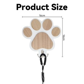 Gxdamxz Wooden Dog Coat Rack, Dog Lead Holder for Collar & Dog Accessories, Dog Leash Holder for Wall, White