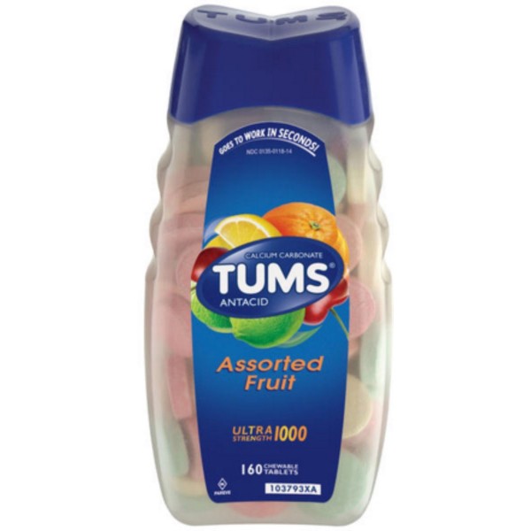 Tums Ultra Tabs Asstd Fruit 160, Pack of 6