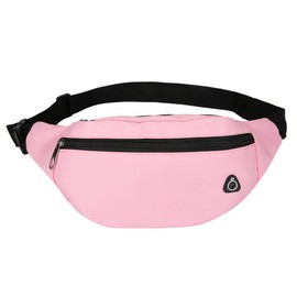 DAITET Fanny Pack Waist Pack Bag for Men, Women, Kids, Waist Bag Adjustable Belt, Waterproof Travel Bag, Running Bag (Glossy pink)