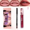 Favorbeauty Labial Con Lápiz, Indeleble Mate Larga Duración 1pz