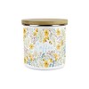 Purely Home Floral Daisies Coffee Canister - White Metal Enamel