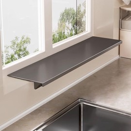 Penwlled Window Sill Extender Plate, 23.6inch Carbon Steel Storage Shelf, Heavy Duty Countertop Extension Board with Magnetic Base for Kitchen Organization Storage (23.6x5.9in/60x15cm)