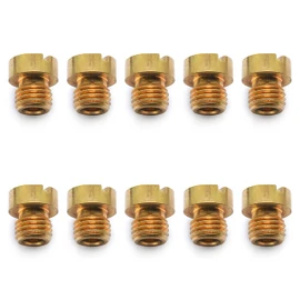 Easyboost 10 Nozzles 6 mm for Dell'Orto PHBN-PHVA 12 and 17.5 mm Size 75-78-80-82-85-88-90-92-95-98 for Scooter Motorcycle 50 Shift Moped Carburettor Nozzles Set Main Nozzle Set