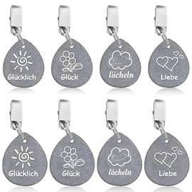 GVSAVY 8" Tablecloth Stones, Tablecloth Weighting Clips, Tablecloth Fixing Clips, Teardrop Tablecloth Weighting Stones, Suitable for Outdoor Beach, About 240g