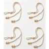 CavspkArt 4Pcs Curtain Tiebacks, Adjustable Rope Tie Backs for Curtains
