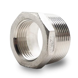 Horiznext npt 1-1/4 to 1 reducing bushing, male to female reducer stainless steel 304