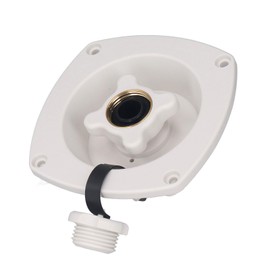 RV City Water Inlet, Wall Mounted Connection with Quick Connector, RV City Water Inlet Connection for Camper Hookup Marine Motorhome Trailer Boat (White)