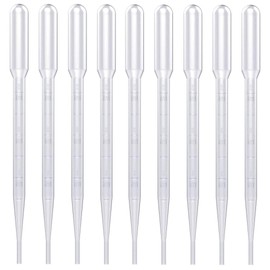 Voarge Pack of 100 Pipette Droppers, Dropper Plastic Transfer Pipettes with Scale for Lab Experiment Drawing Tools, 3 ml