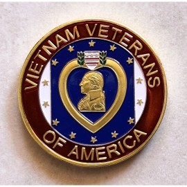 VIETNAM VETERANS OF AMERICA (Purple Heart) Challenge Coin With Velvet Case