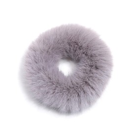 Baluue 5pc Wide Side Ponytail Holders Rabbit Ears Imitation Fur Hair Fur Tiara Hair Tie for Adults Furry Ring Stylish Bunny Tail Accessory Random Color