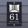 Custom Signs Solar Illuminated Modern Anthracite House Number Sign 24cm