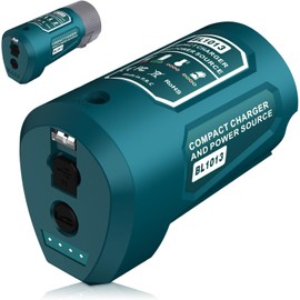 Power Source Adapter for Makita 12V Battery, for Makita BL1013 10.8V BL1014 194550-6 194551-4 195332-9 196066-7 Battery Charger Adapter, with USB and Type-C Port