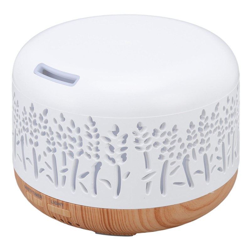 Desktop Humidifier 300ml Wood Grain Design Low Noise Aromatherapy Humidifier