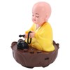Musical Nodding Monk Figurine Decoration Moving Head Buddha Statue with
