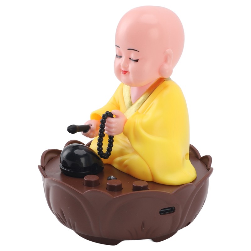 Musical Nodding Monk Figurine Decoration Moving Head Buddha Statue with