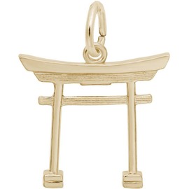 Rembrandt Japanese Torii Gate Charm - Metal - Gold-Plated Sterling Silver