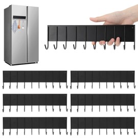 6 Pcs Magnetic Key Holder for Fridge with 10 Hooks, Magnetic Utensil Holder for Wall, Strong Magnet Keys Hanger Hooks Organizer, Magnent Key Rack for Kitchen Metal Door Garage Grill Tools Towel Purse