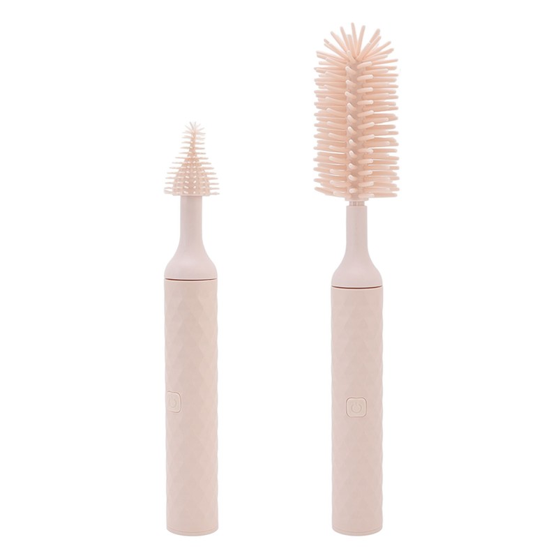 Electric Baby Silicone Nipple Bottle Brush Set Waterproof IP65 Ergonomic