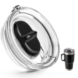 Bluwing 30 oz Replacement Screw Top Lid for YETI TraveI Mug with Threads Only, Spill Proof Stronghold Lid for YETI Threaded Travel Mug(1 Pack)